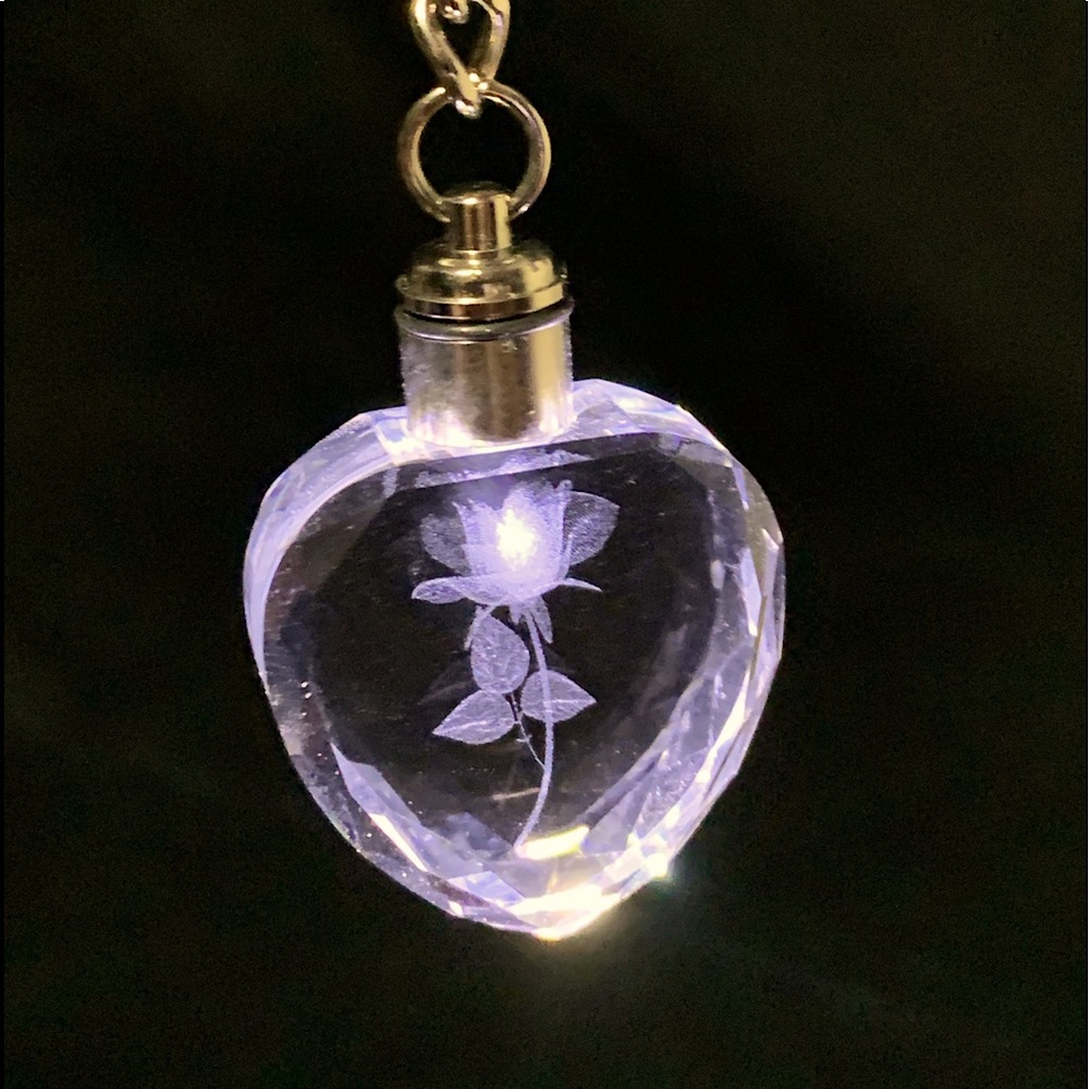 $5 add-on with purchase of bundles $35+  light up heart keychain
